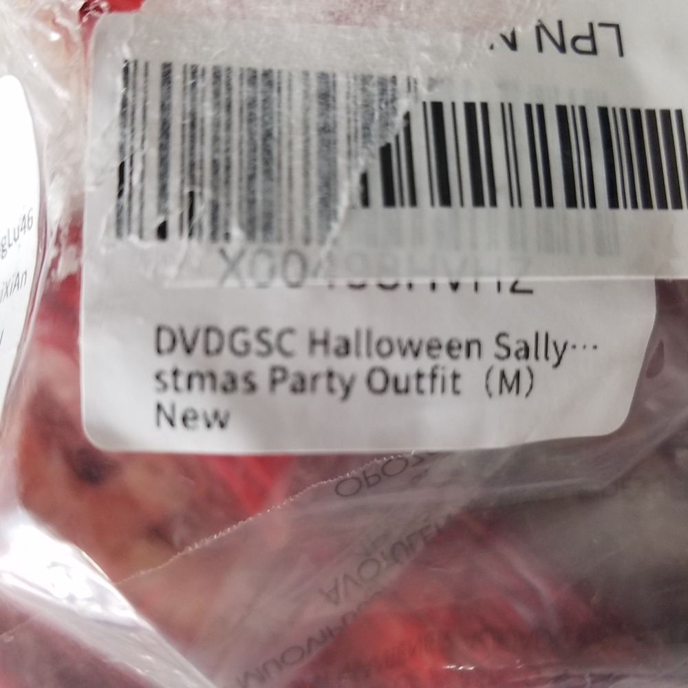 Nightmare before Christmas sally dress purse wig girls size 110 (5-6) halloween - Picture 9 of 14